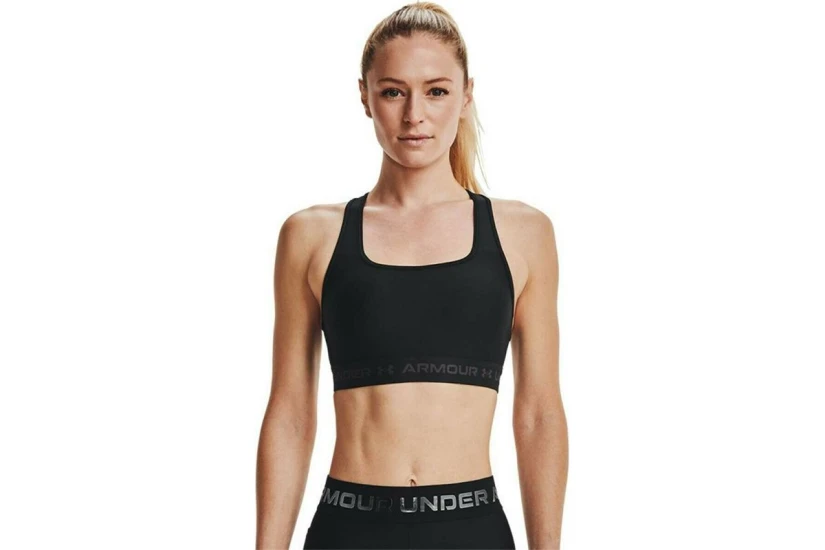 Under Armour Crossback Medium Γυναικείο Μπουστάκι Μαύρο