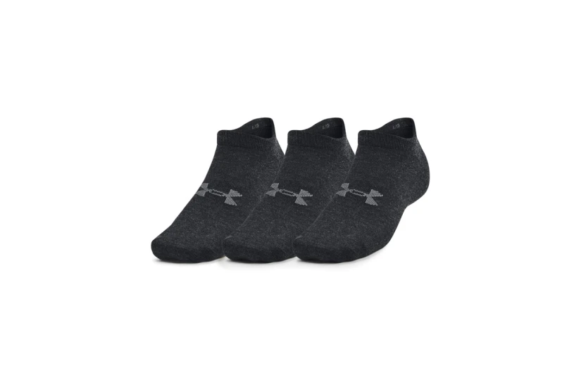 Under Armour Essential Κάλτσες Μέχρι τον Αστράγαλο Μαύρες 3 Τεμάχια