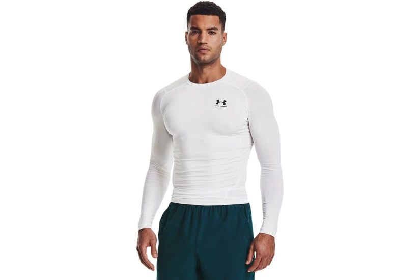 Under Armour HeatGear Ανδρική Μακρυμάνικη Ισοθερμική Μπλούζα Λευκή