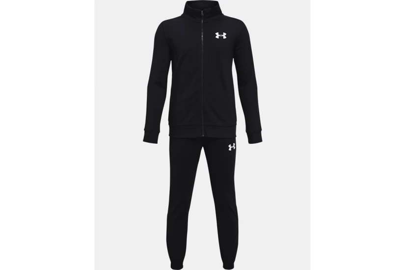 Under Armour Rival Knit Παιδικό Σετ Ζακέτα - Παντελόνι Φόρμας Μαύρο