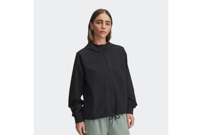 Under Armour Woven Γυναικείο Αντιανεμικό Μπουφάν Μαύρο