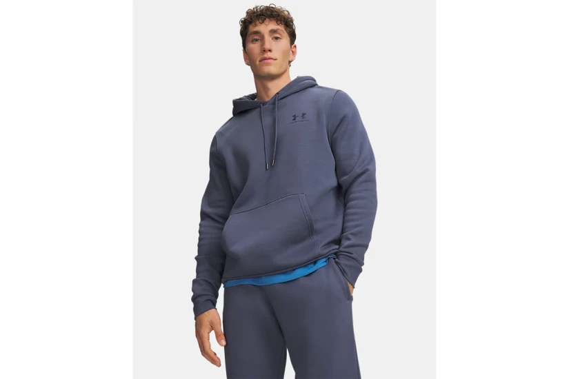 Under Armour Icon Fleece Ανδρικό Φούτερ με Κουκούλα Γκρι Σκούρο