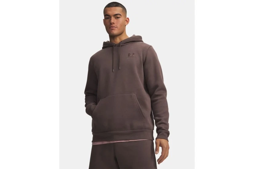 Under Armour Icon Fleece Ανδρικό Φούτερ με Κουκούλα Καφέ