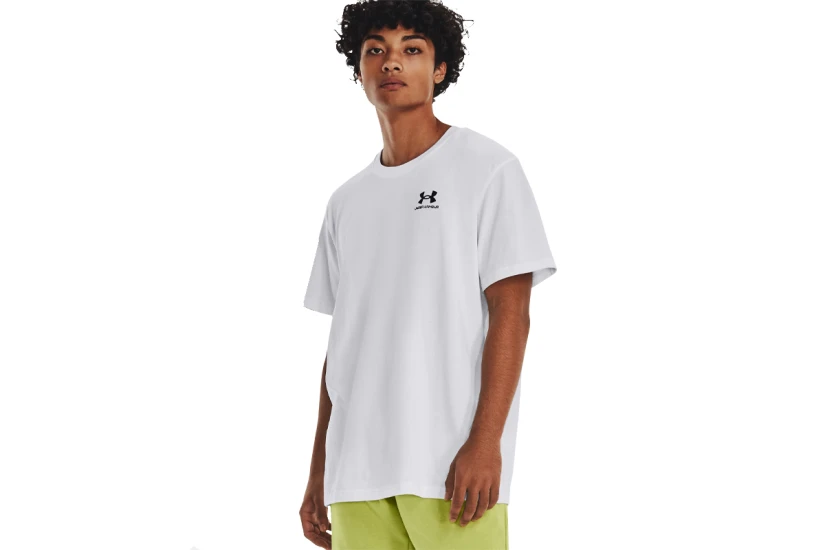 Under Armour Logo Embroidered Heavyweight Κοντομάνικο T-Shirt Λευκό