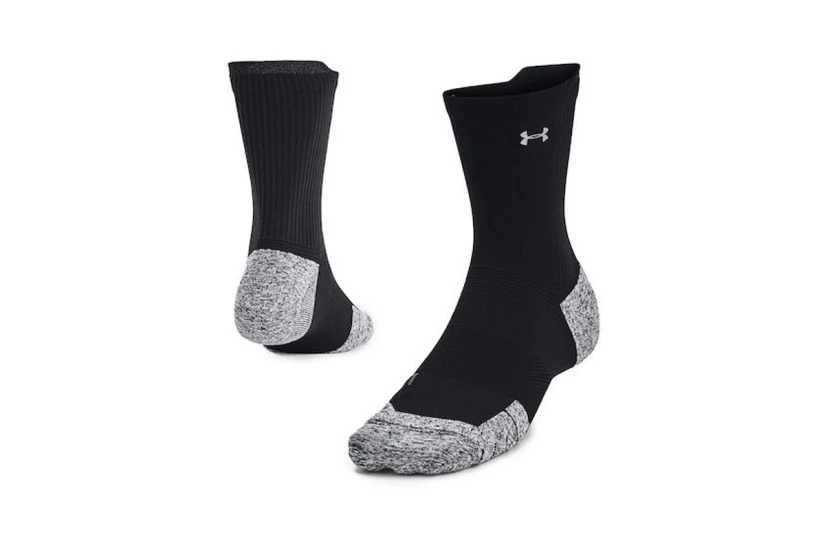 Under Armour ArmourDry Run Κάλτσες Μέχρι τη Γάμπα Μαύρες, Γκρι