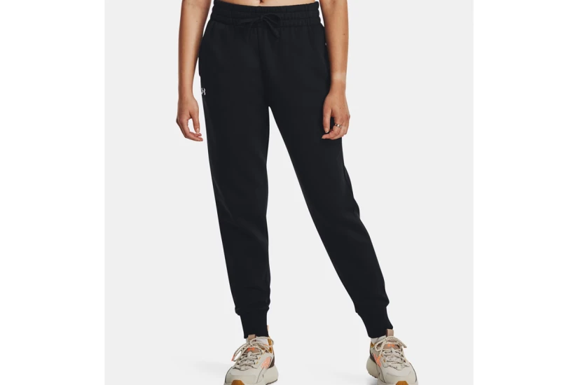 Under Armour Rival Fleece Γυναικείο Παντελόνι Φόρμας Μαύρο