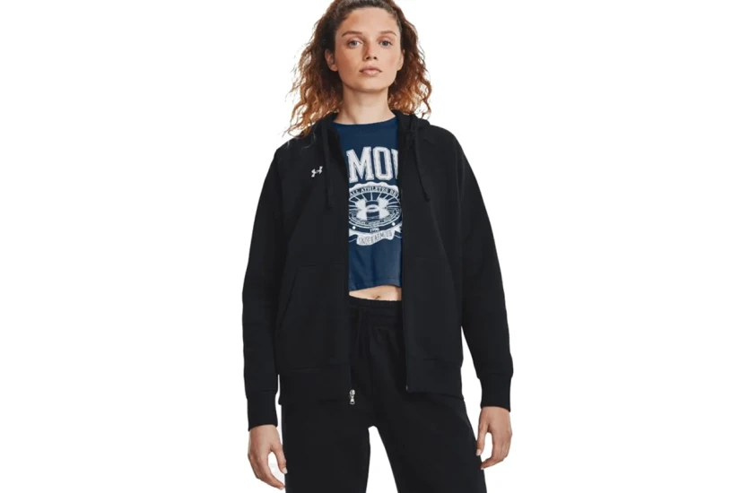 Under Armour Rival Fleece Γυναικεία Ζακέτα Μαύρη
