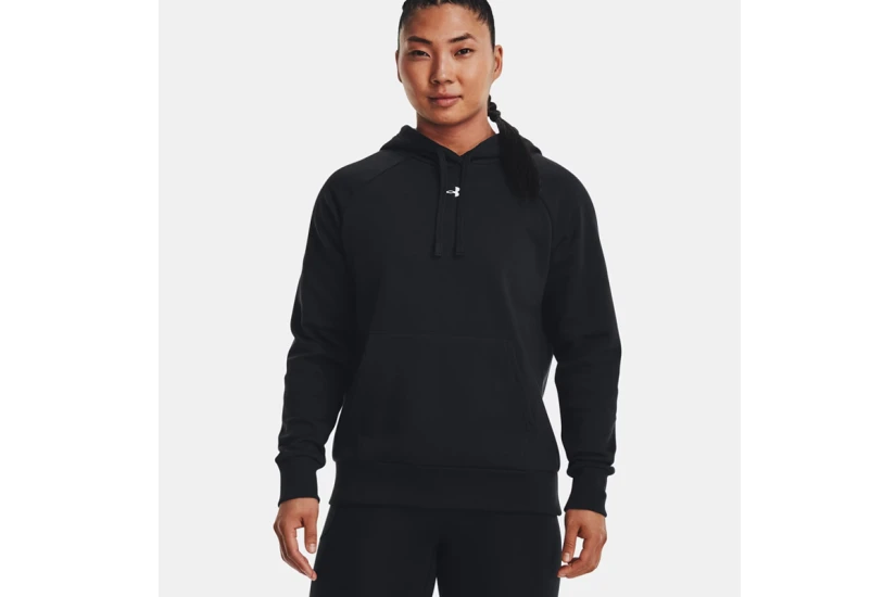 Under Armour Rival Fleece Γυναικείο Φούτερ με Κουκούλα Μαύρο