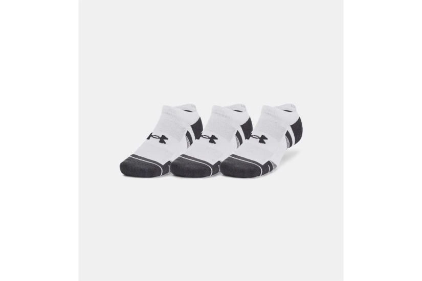 Under Armour Performance Tech Κάλτσες Μέχρι τον Αστράγαλο Λευκές, Γκρι Σκούρο 3 Ζευγάρια