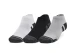 Under Armour Performance Tech Κάλτσες Μέχρι τον Αστράγαλο Γκρι, Μαύρες 3 Τεμάχια