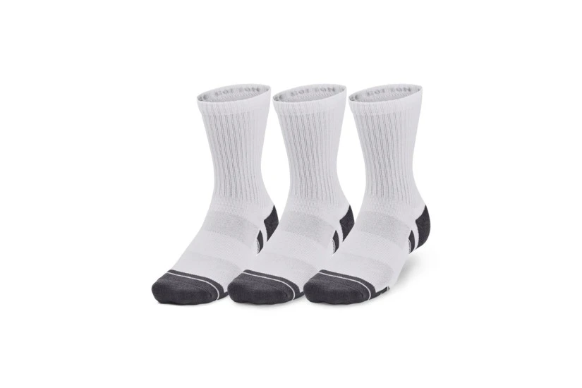 Under Armour Performance Tech Youth Ψηλές Κάλτσες Λευκές, Γκρι Σκούρο 3 Ζευγάρια