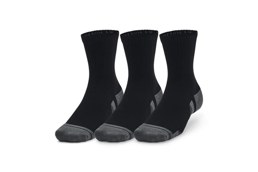 Under Armour Performance Cotton Κάλτσες Μέχρι τη Γάμπα Μαύρες, Γκρι 3 Τεμάχια