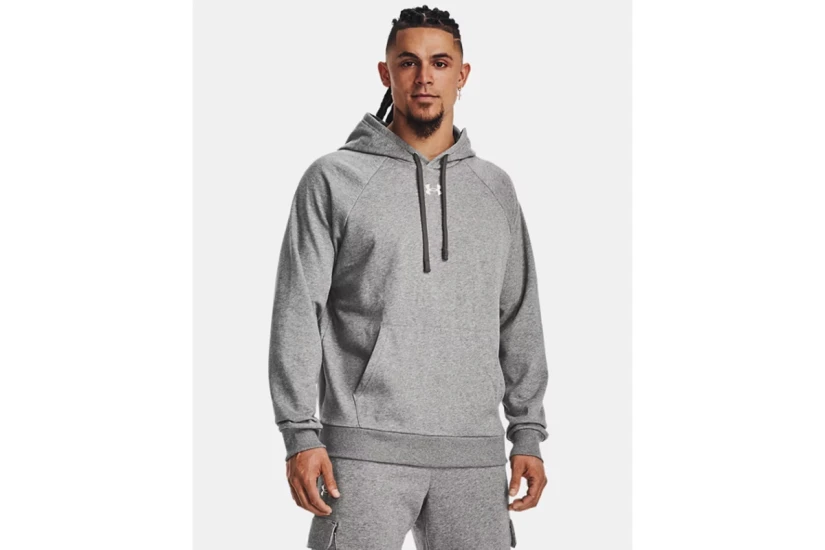 Under Armour Rival Fleece Ανδρικό Φούτερ με Κουκούλα Γκρι
