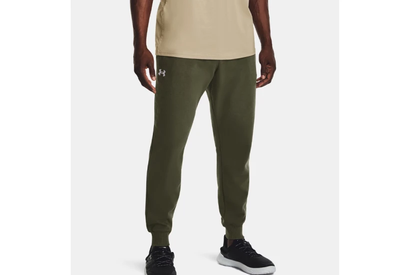 Under Armour Rival Fleece Ανδρικό Παντελόνι Φόρμας Χακί