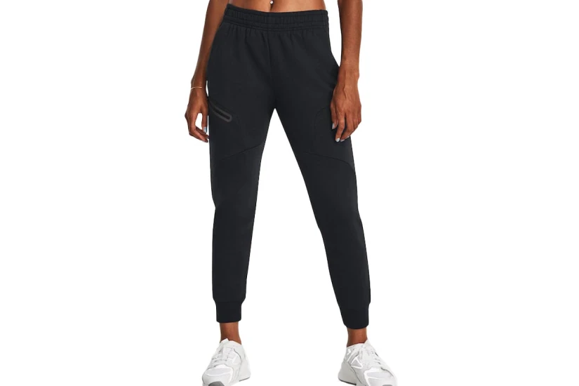 Under Armour Unstoppable Fleece Γυναικείο Παντελόνι Φόρμας Μαύρο