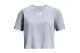 Under Armour Sportstyle Logo Κοντομάνικη Crop Top Μπλούζα Γκρι