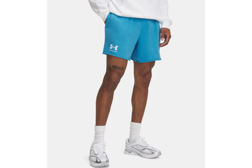 Under Armour Rival Terry Ανδρικό Σορτς Γαλάζιο