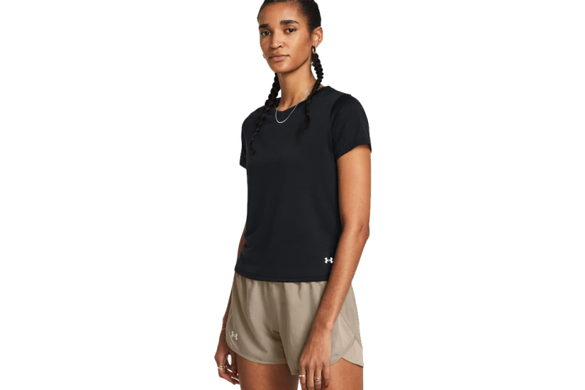 Under Armour Launch Γυναικείο Κοντομάνικο T-Shirt Μαύρο