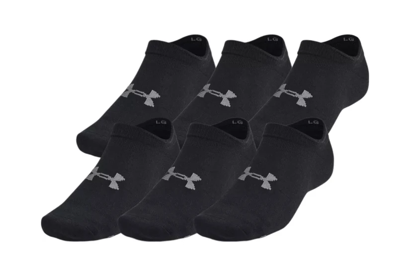 Under Armour Essential Lightweight Κοντές Kάλτσες Μαύρες 6 Ζευγάρια