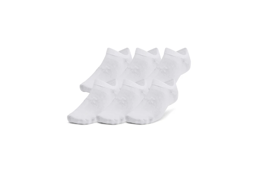 Under Armour Essential Lightweight Κοντές Kάλτσες Λευκές 6 Ζευγάρια