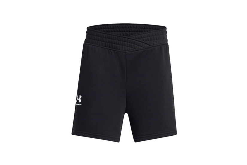 Under Armour Rival Terry Παιδική Αθλητική Βερμούδα Μαύρη