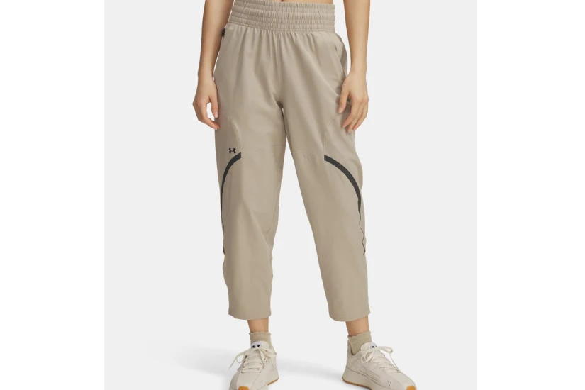 Under Armour Unstoppable Ankle Γυναικείο Παντελόνι Φόρμας Μπεζ, Μαύρο
