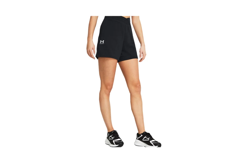 Under Armour Rival Terry Γυναικείο Αθλητικό Σορτς Μαύρο