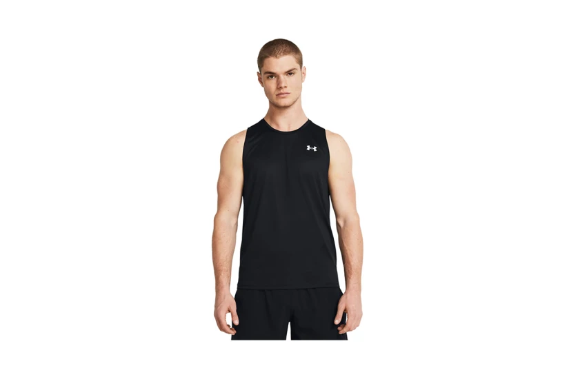 Under Armour Tech Tank Ανδρική Αμάνικη Μπλούζα Μαύρη