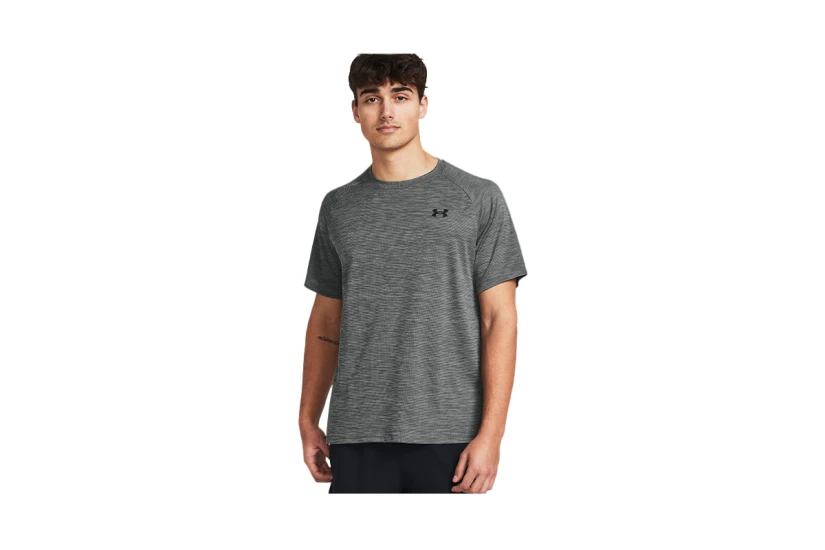 Under Armour Tech Textured Ανδρικό Κοντομάνικο T-Shirt Γκρι Σκούρο