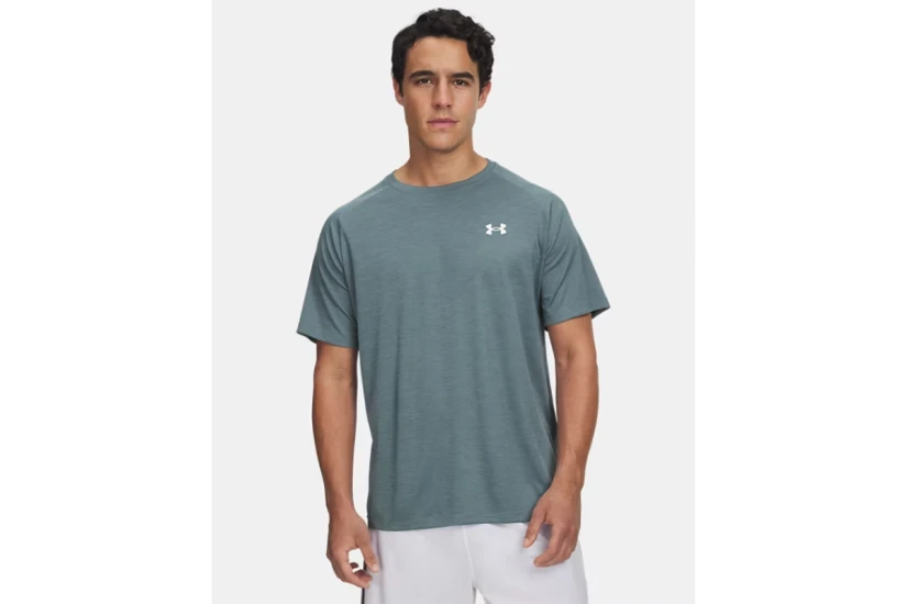 Under Armour Tech Textured Ανδρικό Κοντομάνικο T-Shirt Πετρόλ