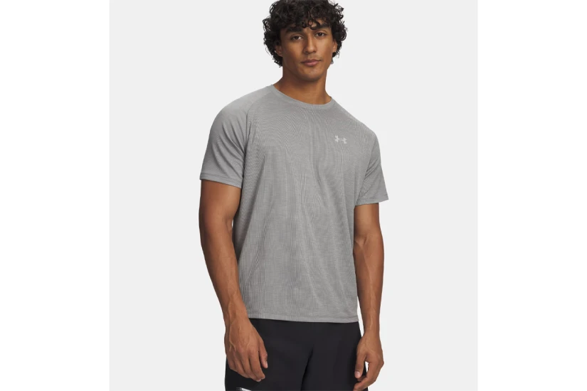 Under Armour Tech Textured Ανδρικό Κοντομάνικο T-Shirt Γκρι