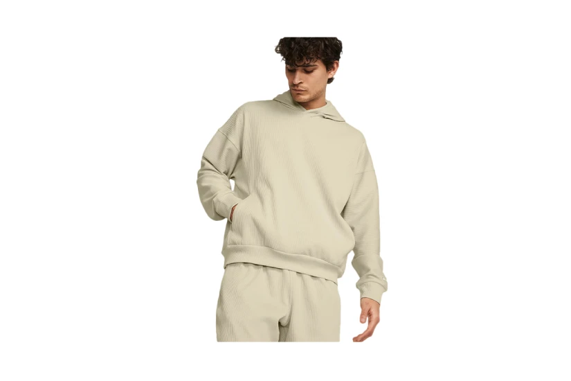 Under Armour Journey Rib Ανδρικό Φούτερ Με Κουκούλα Μπεζ