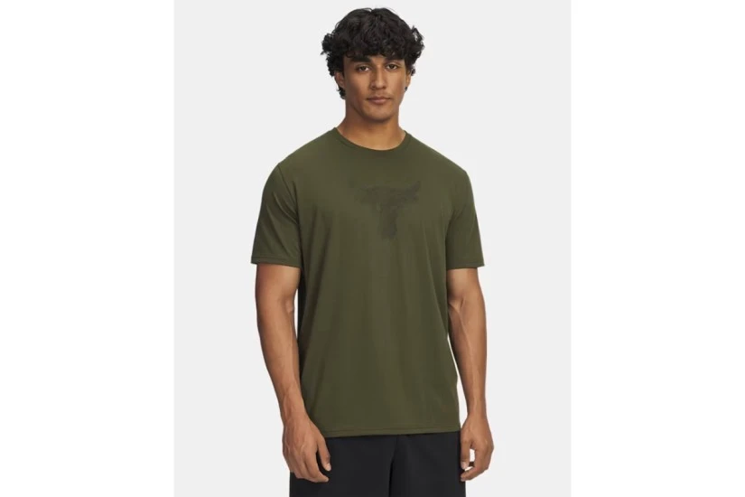 Under Armour Project Rock Brahma Bull Ανδρικό Κοντομάνικο T-Shirt Χακί