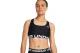 Under Armour Heatgear Mid Branded Γυναικείο Μπουστάκι Μαύρο