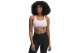Under Armour Heatgear Mid Branded Γυναικείο Μπουστάκι Ροζ