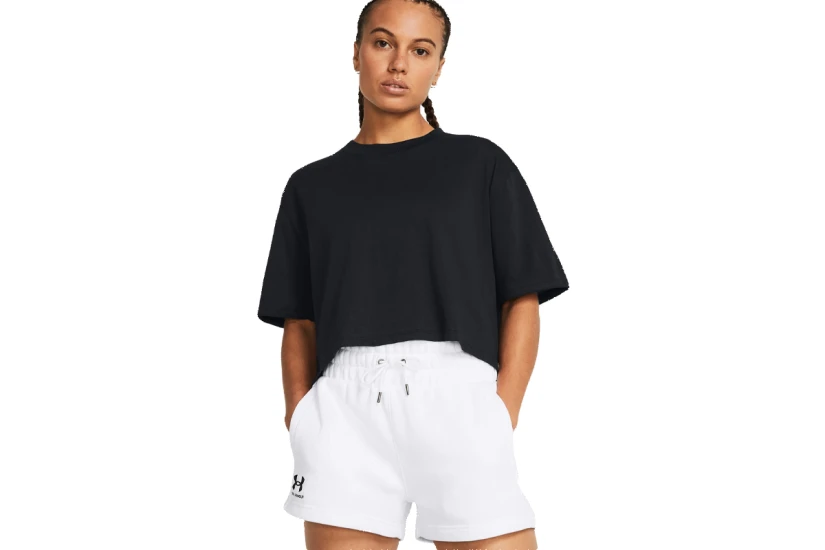 Under Armour Campus Boxy Crop Γυναικεία Κοντομάνικη Μπλούζα Μαύρη