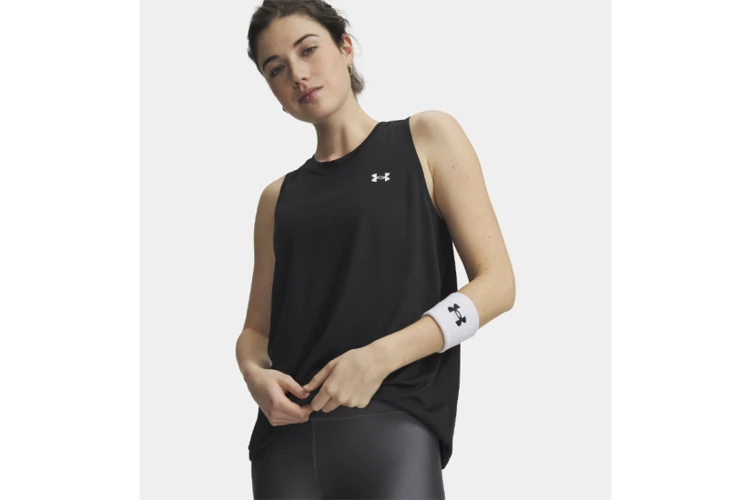 Under Armour Tech Γυναικεία Αμάνικη Μπλούζα Μαύρη