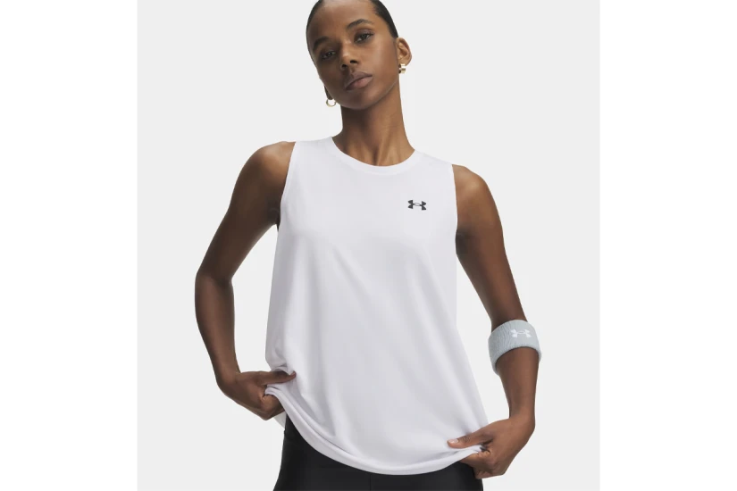 Under Armour Tech Γυναικεία Αμάνικη Μπλούζα Λευκή