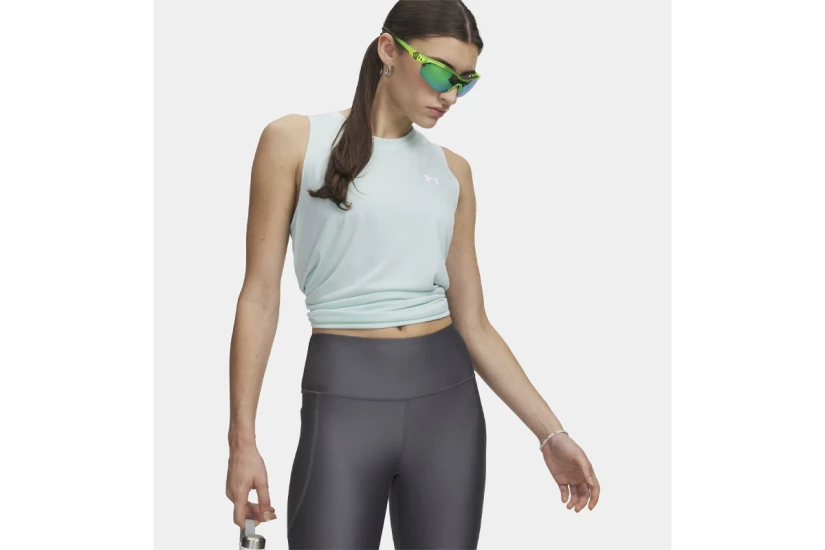 Under Armour Tech Γυναικεία Αμάνικη Μπλούζα Γαλάζια