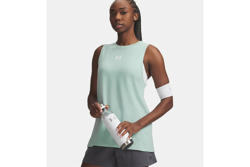 Under Armour Rival Muscle Γυναικεία Αμάνικη Μπλούζα Τυρκουάζ
