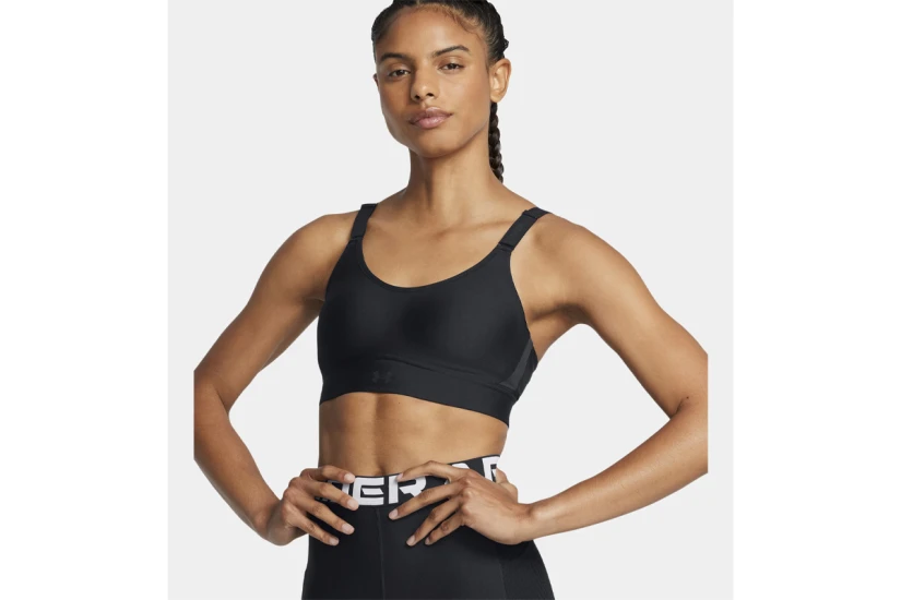 Under Armour Infinity 2.0 Mid Γυναικείο Μπουστάκι Μαύρο