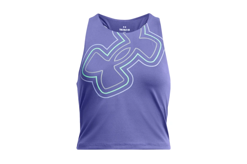 Under Armour Motion Branded Γυναικεία Αμάνικη Crop Top Μπλούζα