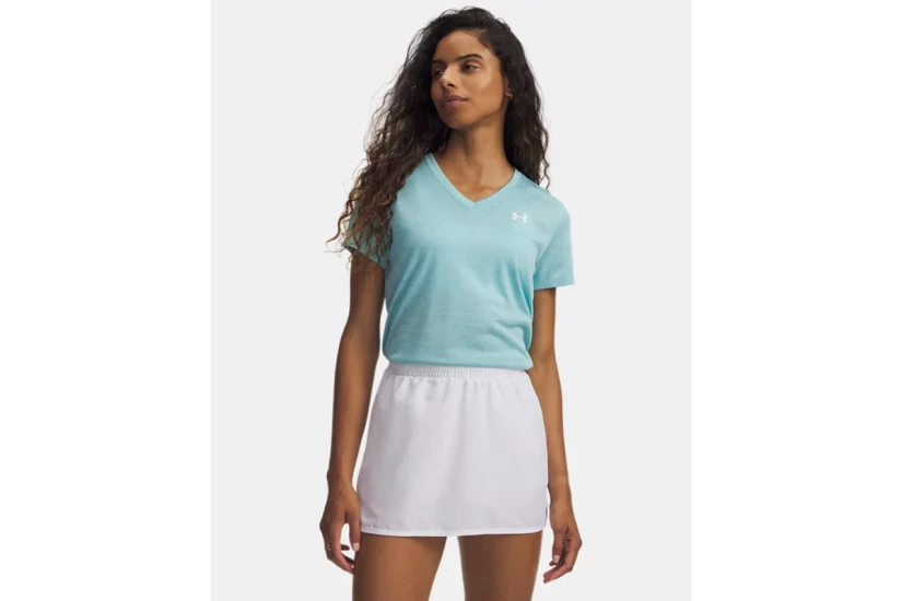 Under Armour Tech Twist V-Neck Γυναικείο Κοντομάνικο T-Shirt Γαλάζιο