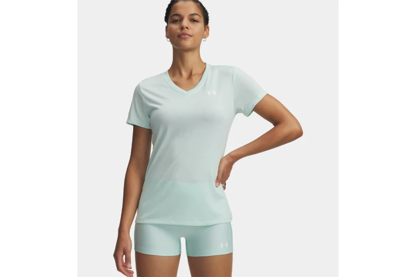 Under Armour Tech Twist V-Neck Γυναικείο Κοντομάνικο T-Shirt Τυρκουάζ