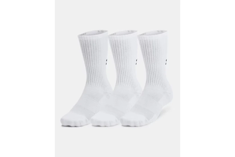 Under Armour Cotton Cushioned Unisex Ψηλές Κάλτσες Λευκές 3 Ζευγάρια