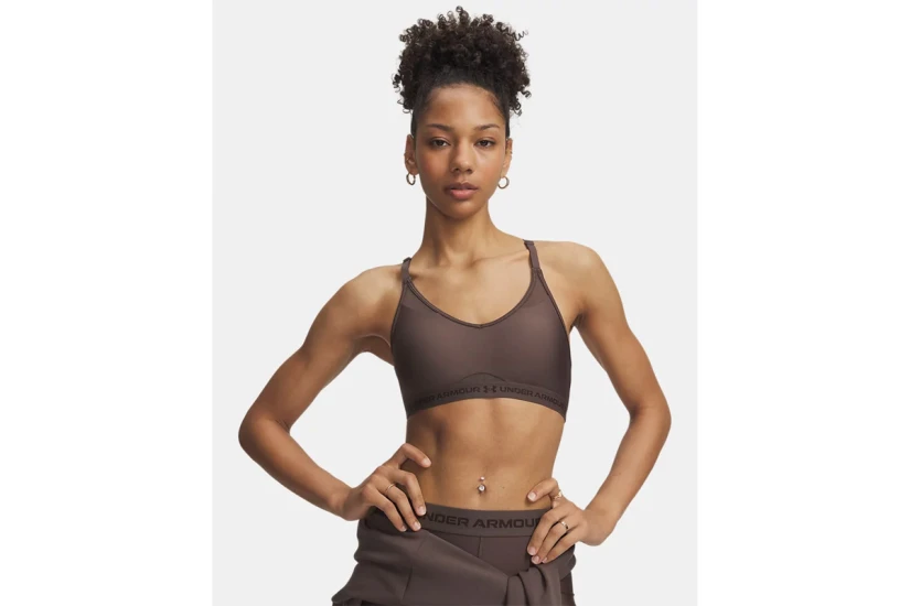 Under Armour Heatgear Crossback Low Γυναικείο Μπουστάκι Καφέ