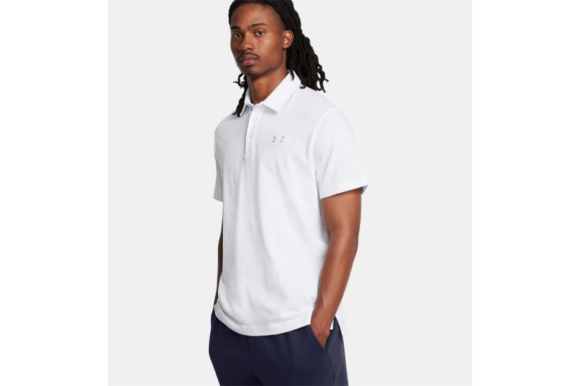 Under Armour Icon Polo Ανδρικό Κοντομάνικο T-Shirt Polo Λευκό
