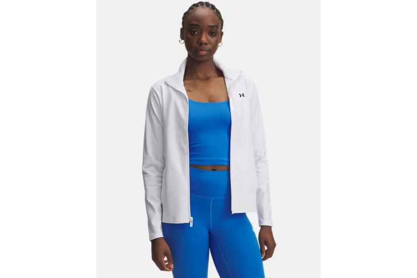 Under Armour Motion Emea Γυναικεία Πολυεστερική Ζακέτα Λευκή