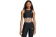 Under Armour Heatgear Rib Γυναικεία Αμάνικη Crop Top Μπλούζα Μαύρη