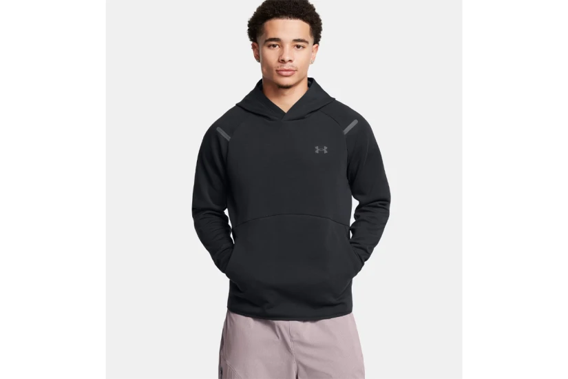 Under Armour Unstoppable Fleece Ανδρικό Φούτερ με Κουκούλα Μαύρο
